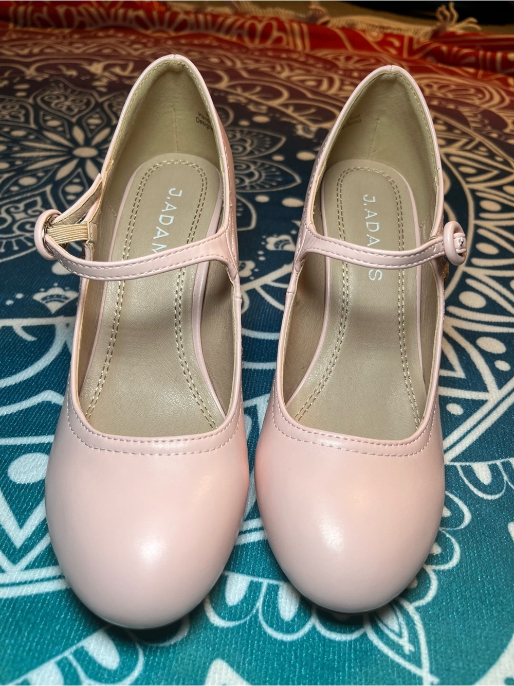 J. Adams Pixie Mary Jane Shoes Women Oxford Pumps - Cute Low Kitten High Heels